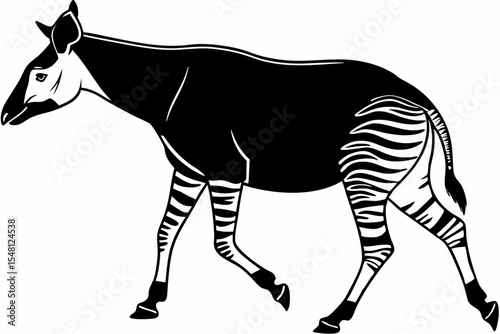 okapi sihouette black vector