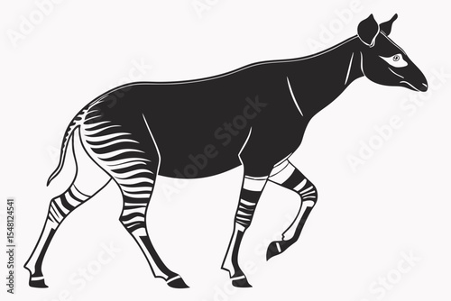 okapi sihouette black vector