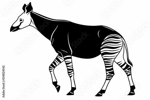 okapi sihouette black vector