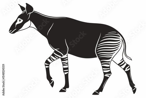 okapi sihouette black vector