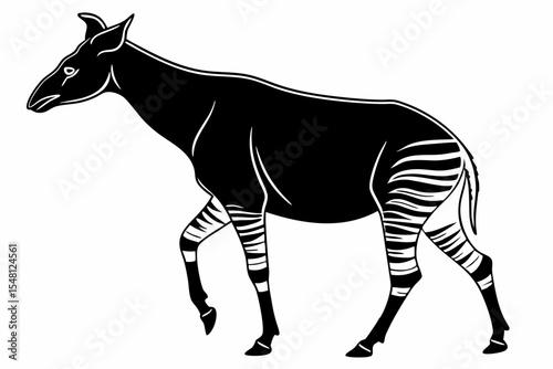okapi sihouette black vector