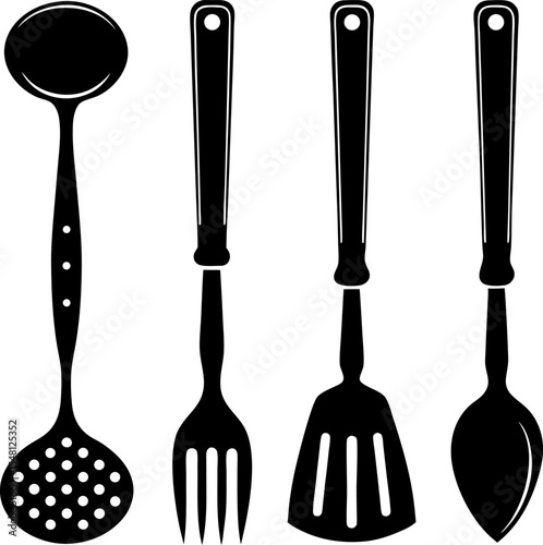 kitchen utensils silhouette vector (1).eps