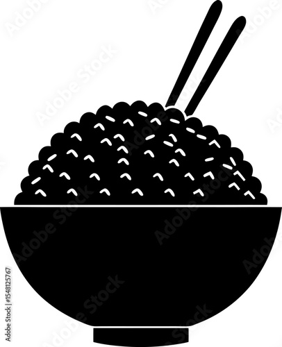 outline silhouette rice bowl icon (1).eps