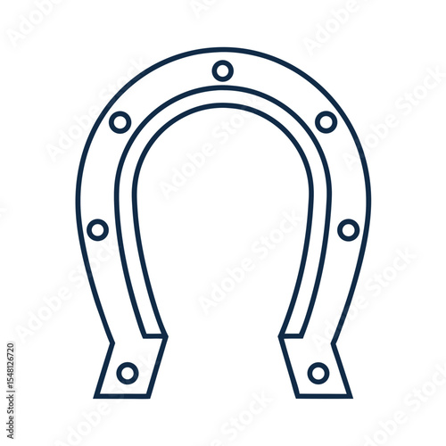 Horseshoe icon in minimal outline style