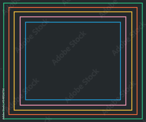 Geometric rectangular vector frame.
