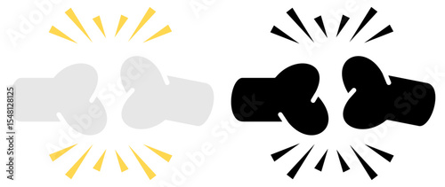 broken bone icon, simple flat style, vector illustration, symbol, design logo template pictogram, for ui or ux isolated on white for mobile app, editable