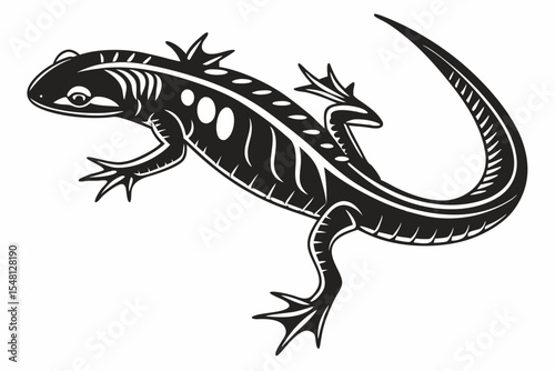 newt sihouette black vector 