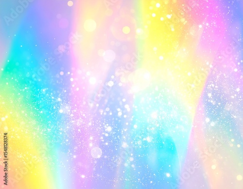 Rainbow crystal light leaks effect with grain dust scratches