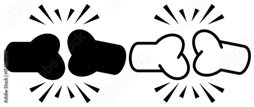 broken bone icon, simple flat style, vector illustration, symbol, design logo template pictogram, for ui or ux isolated on white for mobile app, editable