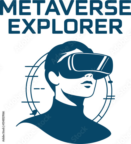 Metaverse Explorer Virtual Reality User Icon