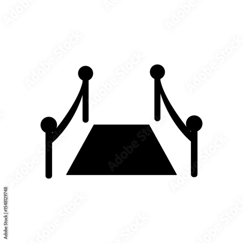 vip red carpet icon, simple flat style, vector illustration, symbol, design logo template pictogram, for ui or ux isolated on white for mobile app, editable