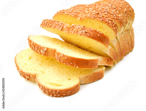 Wallpaper Mural Slice grain bread isolated on white background Torontodigital.ca