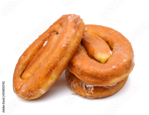 Wallpaper Mural Sugary donut isolated on a white background Torontodigital.ca