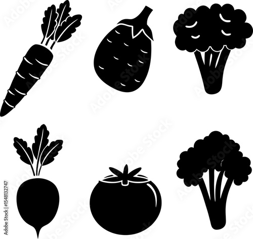 vegetable food silhouette vector (1).eps