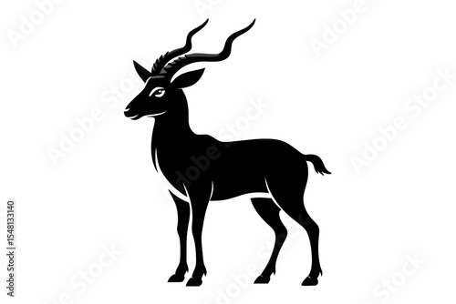 markhor sihouette black vector 