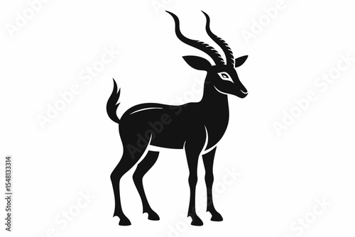 markhor sihouette black vector 