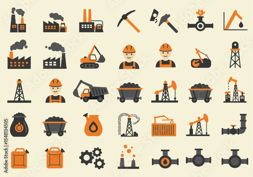 set of construction icons set