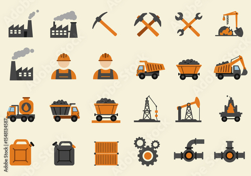 set of construction icons set
