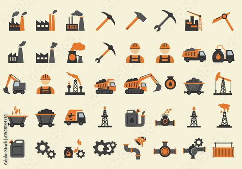 set of construction icons set