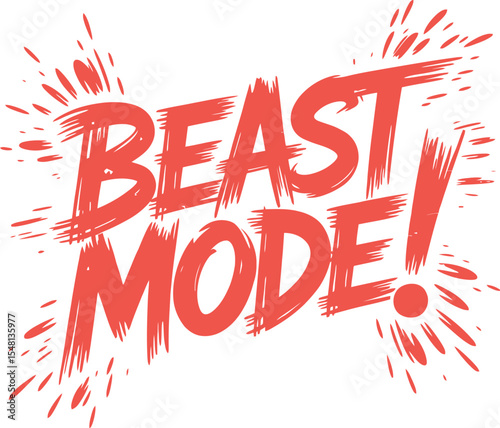 Beast Mode Motivational Graphic Design for Fitness  Wellness