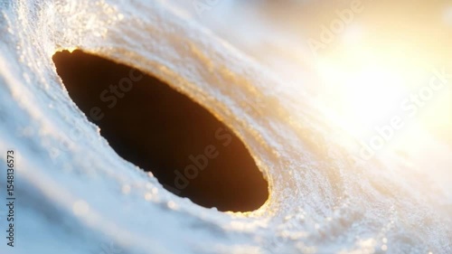 Abstract Portal: A close-up view reveals a surreal, abstract portal, emanating a soft glow, inviting viewers into a realm of mystery and intrigue.