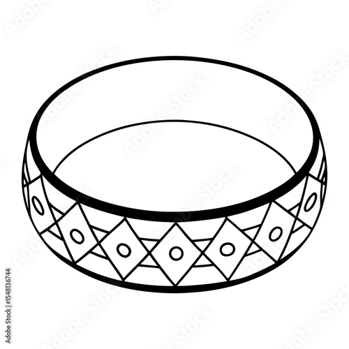 Colorful bracelet with clean geometric lines and diamond pattern  