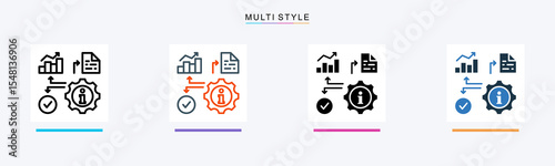Data Compliance multiple icon style vector illustration