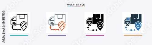 Shipping multiple icon style vector illustration