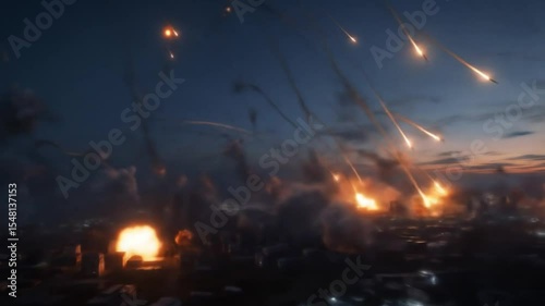 Metropolis Under Siege: A Dystopian Vision of Urban Warfare and Destruction