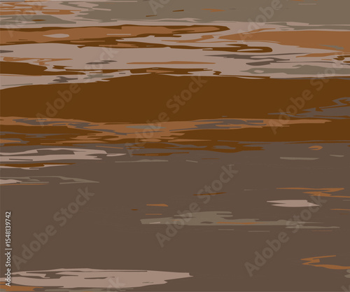 Abstract wood texture, Camouflage grunge background. Different shades of brown. Vector illustration