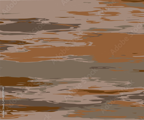 Abstract wood texture, Camouflage grunge background. Different shades of brown. Vector illustration