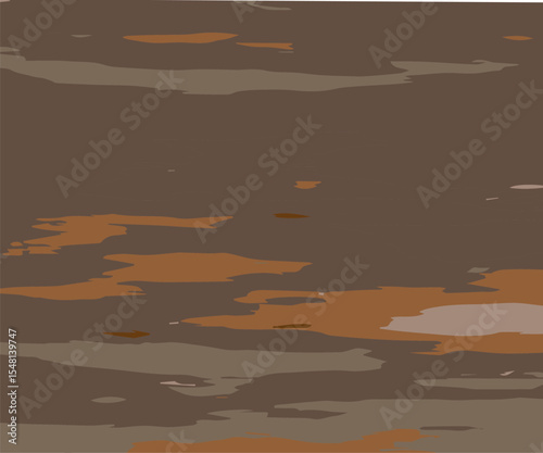 Abstract wood texture, Camouflage grunge background. Different shades of brown. Vector illustration