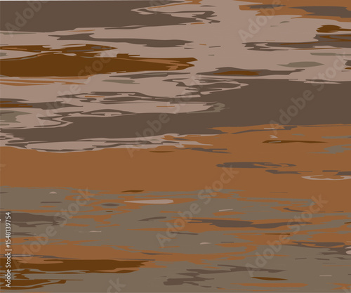 Abstract wood texture, Camouflage grunge background. Different shades of brown. Vector illustration
