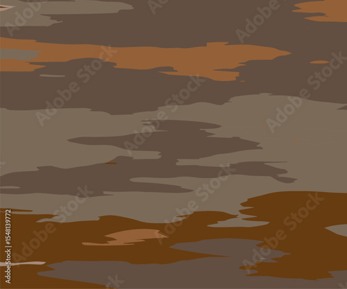 Abstract wood texture, Camouflage grunge background. Different shades of brown. Vector illustration
