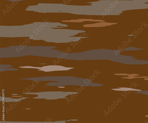 Abstract wood texture, Camouflage grunge background. Different shades of brown. Vector illustration