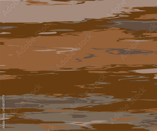 Abstract wood texture, Camouflage grunge background. Different shades of brown. Vector illustration