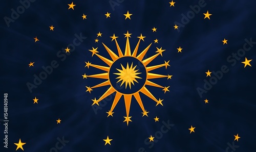 Flag of Europian Union. Generative AI