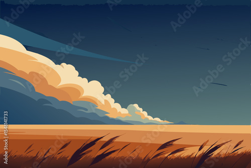 sunset over the mountains
