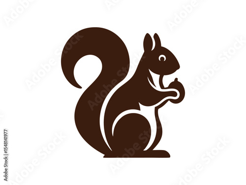 Vector squirrel design, suitable for children's book illustrations, stationery, or fabric prints.
