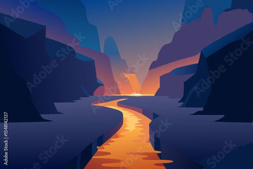 sunset in the mountains