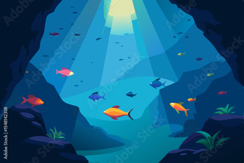 coral reef and fishes