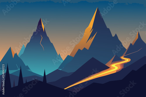 sunrise in mountains