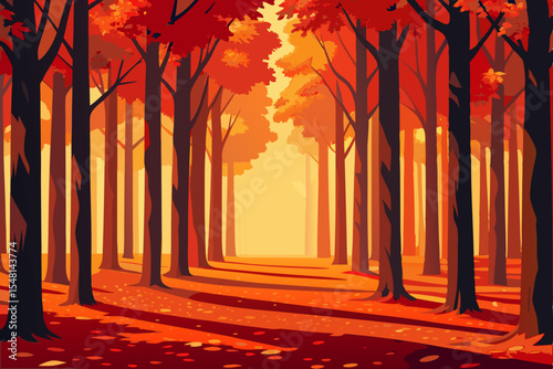 autumn trees in the park