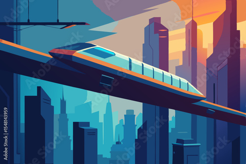 business graph with arrow on abstract background