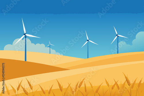 wind turbine in the field