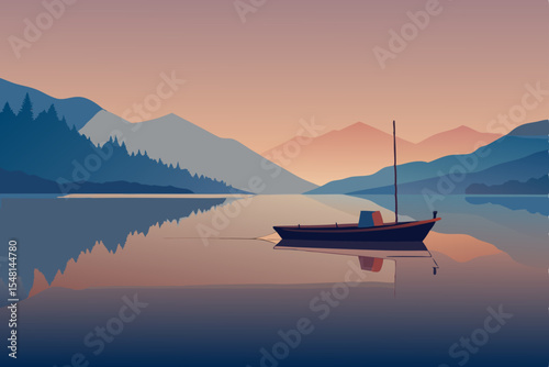 sunset in the mountains