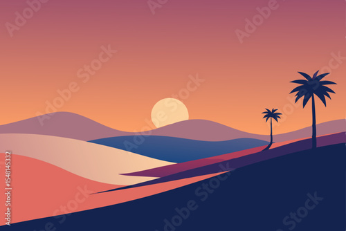 sunset on the beach