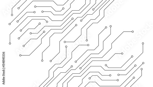 Abstract circuit board digital technology futuristic white concept background. Electronic hi tech motherboard concept. White technologies background. Vector illustration
