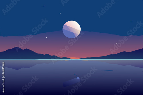 moon over the sea