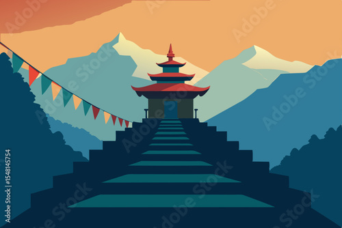buddhist temple in the sky